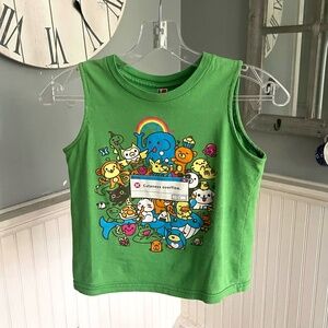 Children's Graphic Tank Top "Cuteness Overflow" Kids Size 4
